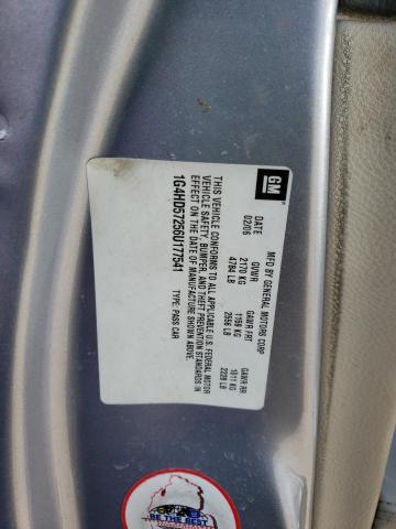 1G4HD57256U177541 - 2006 BUICK LUCERNE CXL SILVER photo 12