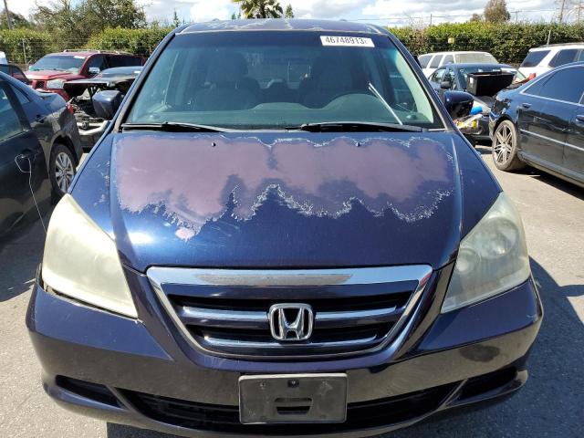 5FNRL38426B117760 - 2006 HONDA ODYSSEY EX BLUE photo 5