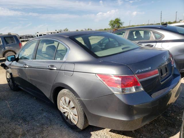 1HGCP2F34CA080795 - 2012 HONDA ACCORD LX GRAY photo 2