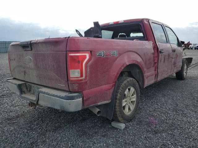 1FTFW1EF5FFB02377 - 2015 FORD F150 SUPERCREW RED photo 3
