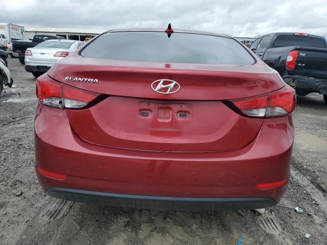 5NPDH4AE7EH540936 - 2014 HYUNDAI ELANTRA SE RED photo 6