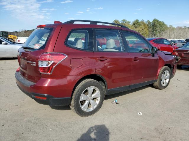 JF2SJABC3GH559798 - 2016 SUBARU FORESTER 2.5I BURGUNDY photo 3