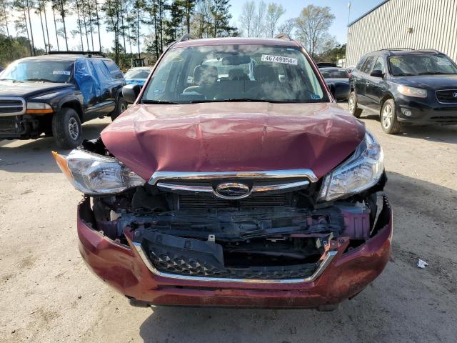 JF2SJABC3GH559798 - 2016 SUBARU FORESTER 2.5I BURGUNDY photo 5