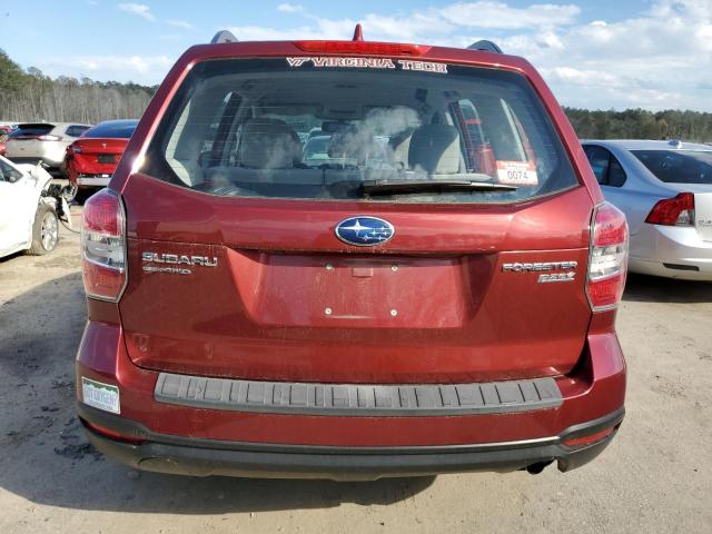 JF2SJABC3GH559798 - 2016 SUBARU FORESTER 2.5I BURGUNDY photo 6