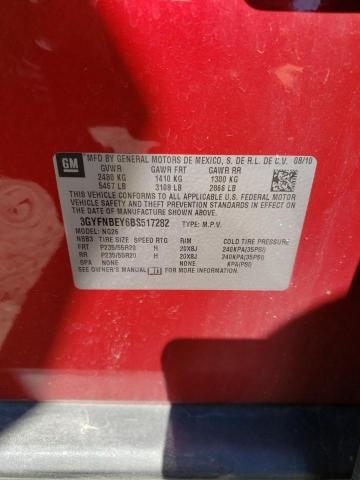 3GYFNBEY6BS517282 - 2011 CADILLAC SRX PERFORMANCE COLLECTION Қызыл фото 14