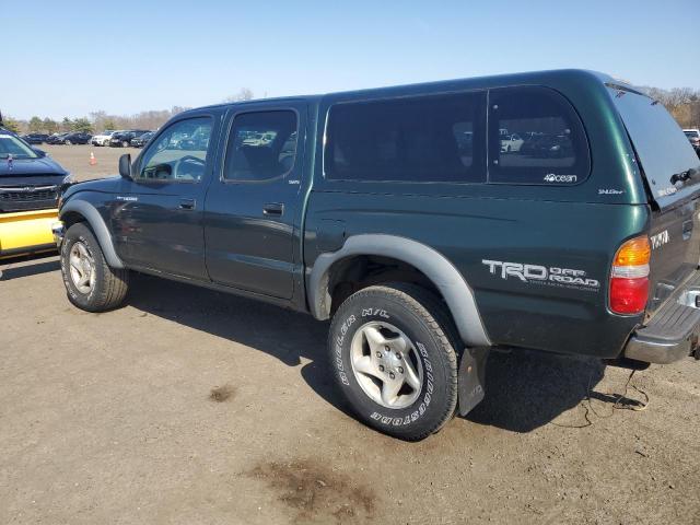 5TEHN72N92Z072193 - 2002 TOYOTA TACOMA DOUBLE CAB GREEN photo 2