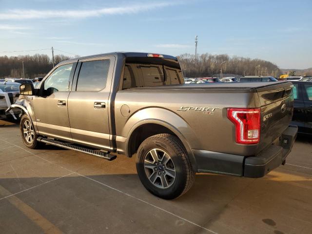 1FTEW1EP5FKF00054 - 2015 FORD F150 SUPERCREW GRAY photo 2