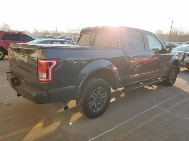 1FTEW1EP5FKF00054 - 2015 FORD F150 SUPERCREW GRAY photo 3