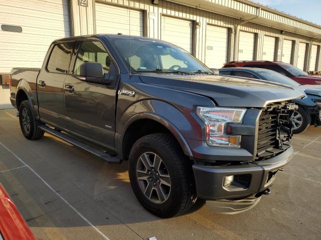 1FTEW1EP5FKF00054 - 2015 FORD F150 SUPERCREW GRAY photo 4