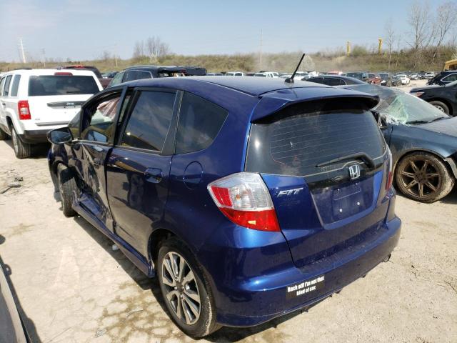 JHMGE8H54CC005427 - 2012 HONDA FIT SPORT BLUE photo 2