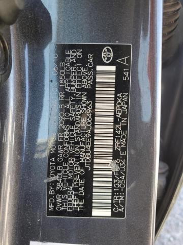 JTDBU4EE9AJ064963 - 2010 TOYOTA COROLLA BASE Gri fotoğraf 12