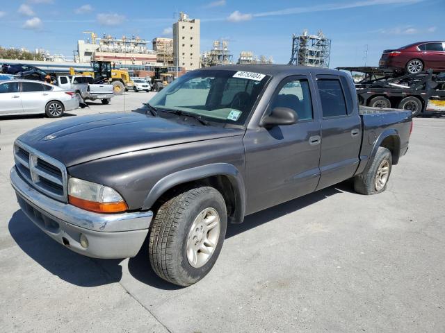 1B7HL48N92S545090 - 2002 DODGE DAKOTA QUAD SLT GRAY photo 1