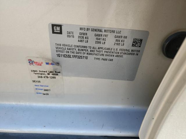 1G11C5SL1FF325710 - 2015 CHEVROLET MALIBU 1LT 米色 照片 12