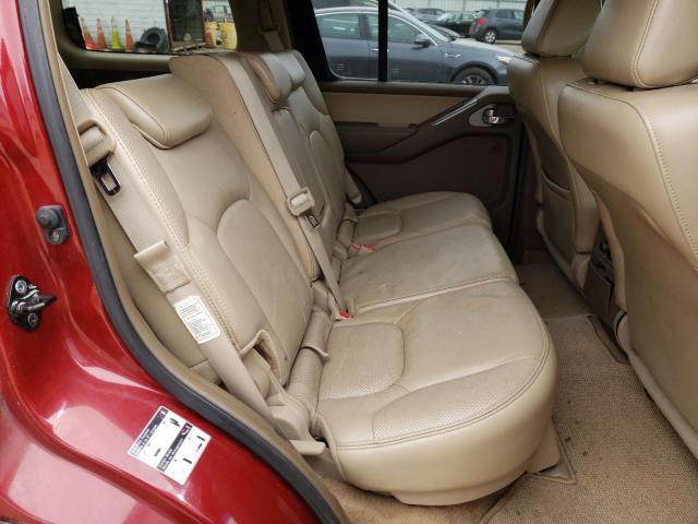 5N1AR18W26C676607 - 2006 NISSAN PATHFINDER LE წითელი ფოტო 11