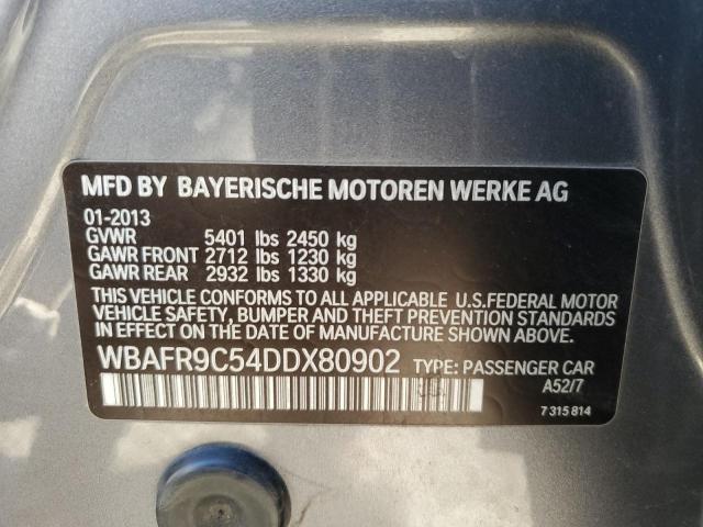 WBAFR9C54DDX80902 - 2013 BMW 550 I GRAY photo 12