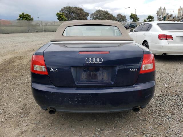 WAUAC48H16K010527 - 2006 AUDI A4 1.8 CABRIOLET BLUE photo 6