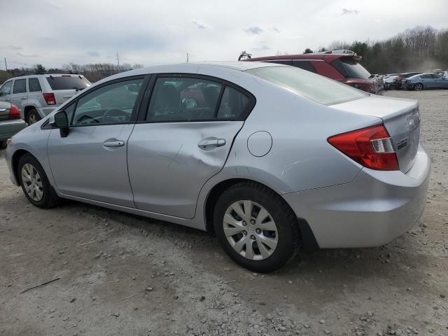 2HGFB2F5XCH314999 - 2012 HONDA CIVIC LX SILVER photo 2