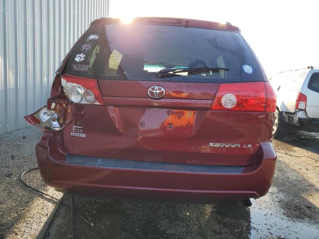 5TDZK23C88S201253 - 2008 TOYOTA SIENNA CE BURGUNDY photo 6