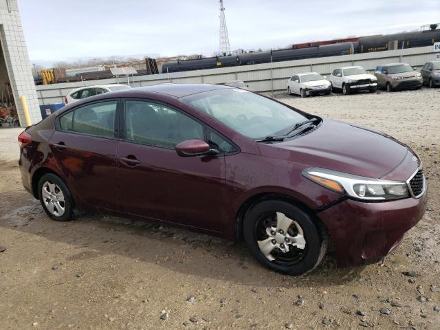 3KPFK4A72HE156616 - 2017 KIA FORTE LX BURGUNDY photo 4