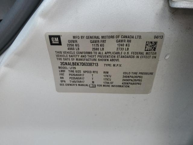 2GNALBEK7D6338713 - 2013 CHEVROLET EQUINOX LS SILVER photo 13