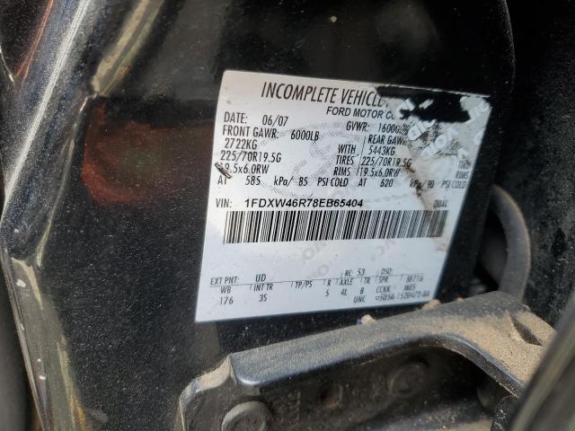 1FDXW46R78EB65404 - 2008 FORD F450 SUPER DUTY CHARCOAL photo 12