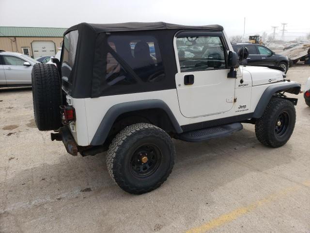 1J4FA49S74P716954 - 2004 JEEP WRANGLER / SPORT WHITE photo 3