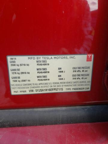 5YJSA1H16EFP57115 - 2014 TESLA MODEL S Qırmızı foto 13