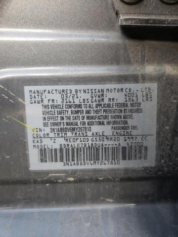 3N1AB8DV6MY267810 - 2021 NISSAN SENTRA SR GRAY photo 13