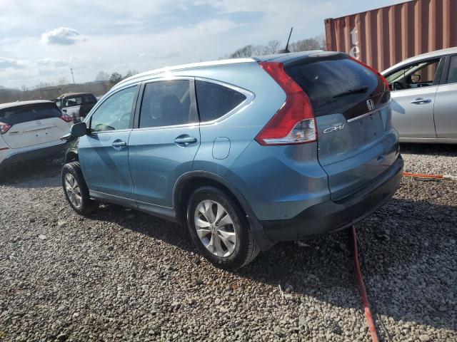 2HKRM3H77EH554435 - 2014 HONDA CR-V EXL TURQUOISE photo 2