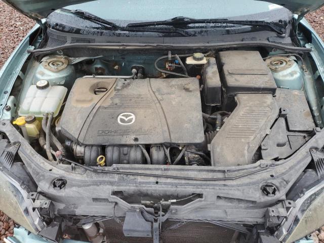 JM1BK12F541165651 - 2004 MAZDA 3 I TURQUOISE photo 11