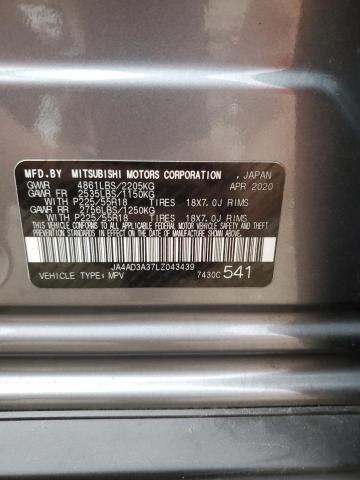 JA4AD3A37LZ043439 - 2020 MITSUBISHI OUTLANDER SE GRAY photo 13