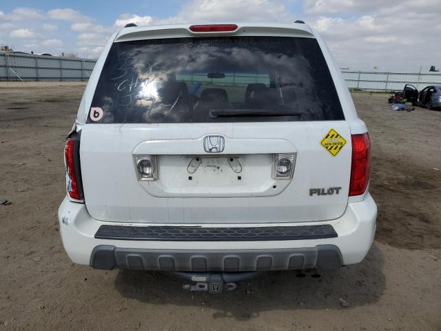 2HKYF186X5H560859 - 2005 HONDA PILOT EXL WHITE photo 6