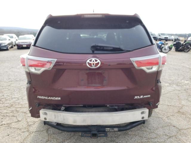 5TDJKRFH3GS298700 - 2016 TOYOTA HIGHLANDER XLE Շագանակագույն լուսանկար 6
