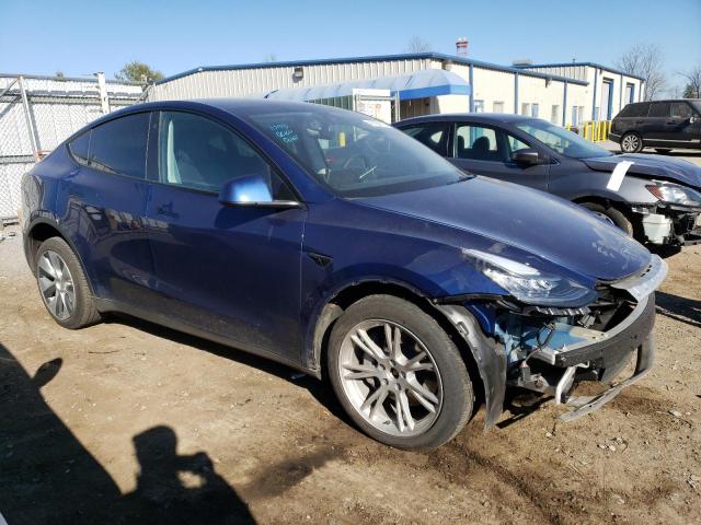 7SAYGDEEXNF308640 - 2022 TESLA MODEL Y BLUE photo 4