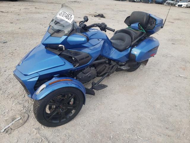 2BXREDD28KV000890 - 2019 CAN-AM SPYDER ROA F3-T BLUE photo 2