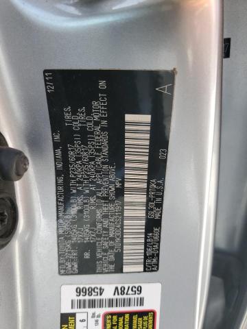 5TDYK3DC4CS211917 - 2012 TOYOTA SIENNA XLE SILVER photo 13