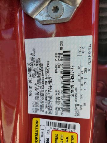 3LN6L2LU9FR612875 - 2015 LINCOLN MKZ HYBRID RED photo 12