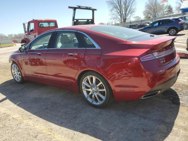 3LN6L2LU9FR612875 - 2015 LINCOLN MKZ HYBRID RED photo 2