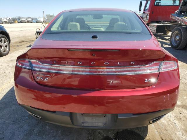 3LN6L2LU9FR612875 - 2015 LINCOLN MKZ HYBRID RED photo 6