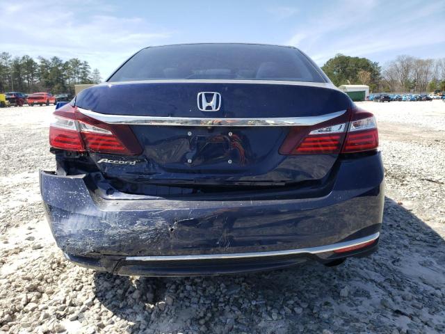 1HGCR2F32HA244949 - 2017 HONDA ACCORD LX BLUE photo 6