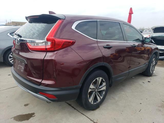 2HKRW5H36JH422697 - 2018 HONDA CR-V LX BURGUNDY photo 3