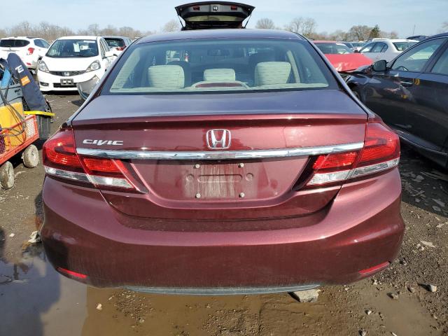 19XFB2F87FE219714 - 2015 HONDA CIVIC EX MAROON photo 6