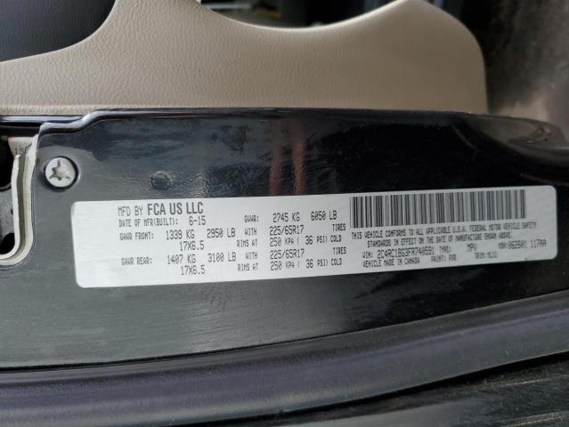 2C4RC1BG3FR740591 - 2015 CHRYSLER TOWN & COU TOURING გრაფიტი ფოტო 13