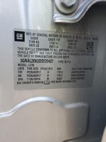 3GNAL2EK2DS629427 - 2013 CHEVROLET CAPTIVA LS 银色 照片 12