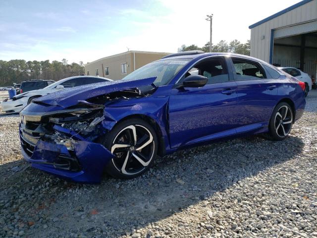 1HGCV2F31MA032047 - 2021 HONDA ACCORD SPORT BLUE photo 1