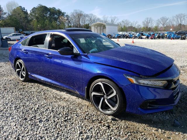 1HGCV2F31MA032047 - 2021 HONDA ACCORD SPORT BLUE photo 4