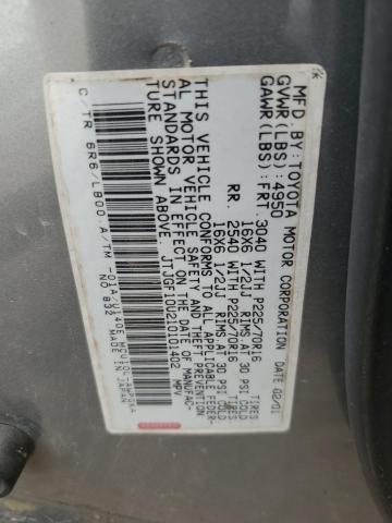 JTJGF10U210101402 - 2001 LEXUS RX 300 GRAY photo 13