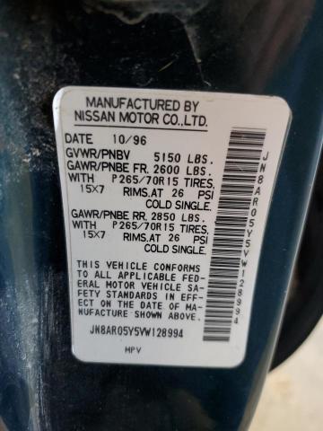 JN8AR05Y5VW128994 - 1997 NISSAN PATHFINDER LE 绿色 照片 13