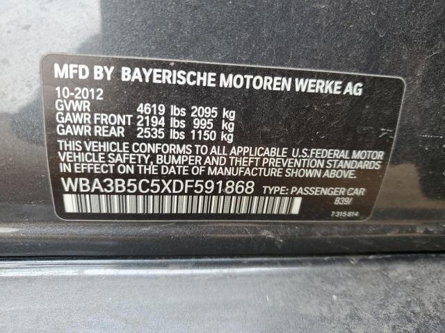 WBA3B5C5XDF591868 - 2013 BMW 328 XI SULEV GRAY photo 12