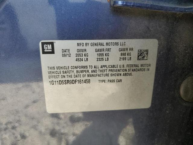 1G11D5SR9DF161458 - 2013 CHEVROLET MALIBU 1LT 蓝色 照片 12